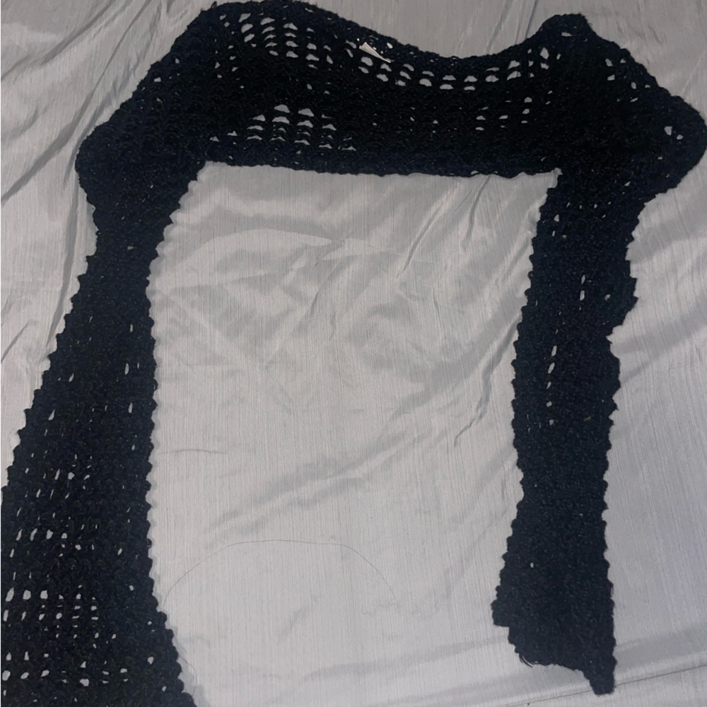 Black Crochet Shrug
